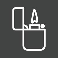 Lighter Line Inverted Icon vector