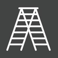 icono de línea de escalera invertida vector