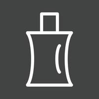 Perfume Bottle Line Inverted Icon vector