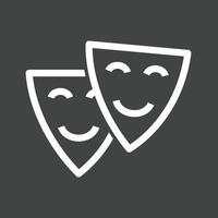 Theater Line Inverted Icon vector