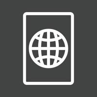 Global Report Line Inverted Icon vector