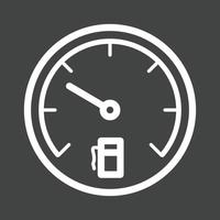 Fuel Consumption Line Inverted Icon vector