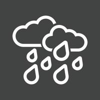 Heavy Rain Line Inverted Icon vector