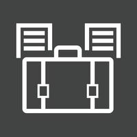 Re-Order Documents Line Inverted Icon vector