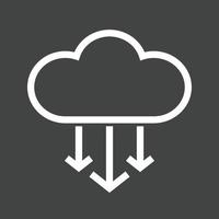 Cloud Input Line Inverted Icon vector