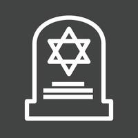 Grave IV Line Inverted Icon vector