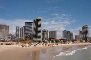 Fortaleza Ceara, Brazil, September 13 2022 A stretch of Beach in Fortaleza, Brazil known as Iracema Beach in the Meireles Neighborhood photo