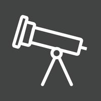 Telescope Line Inverted Icon vector