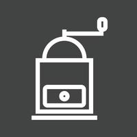 Coffee Grinder Line Inverted Icon vector