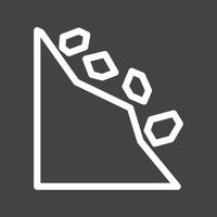 Landslide Line Inverted Icon vector