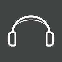 Headphones Line Inverted Icon vector