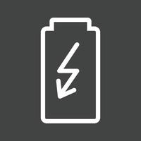 Power saving Line Inverted Icon vector