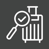 Find Luggage Line Inverted Icon vector