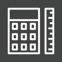 Measurement Calculation Line Inverted Icon vector