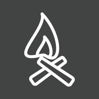 Fire Line Inverted Icon vector