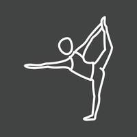 Lord of Dance Pose Line Inverted Icon vector