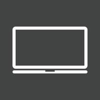 Laptop Line Inverted Icon vector