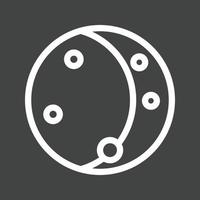 Moon Line Inverted Icon vector