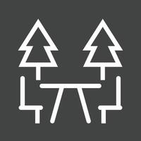 Park Line Inverted Icon vector