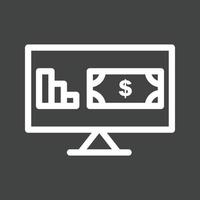 Business News Line Inverted Icon vector