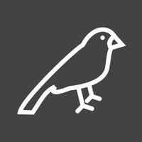 Sparrow Line Inverted Icon vector