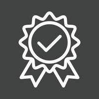 Quality Verified Line Inverted Icon vector