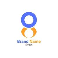 Abstract logo in the form of numbers and people vector