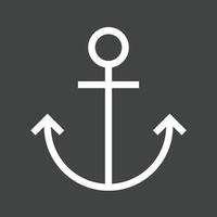 Anchor Line Inverted Icon vector