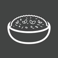 Risotto Line Inverted Icon vector