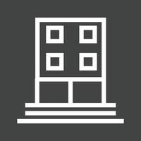 Office Building Line Inverted Icon vector