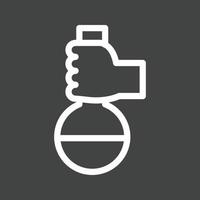 Holding Flask Line Inverted Icon vector