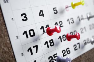 calendario para registrar citas y eventos foto