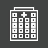 Hospital Line Inverted Icon vector