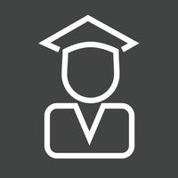 Convocation Line Inverted Icon vector