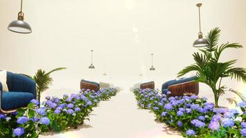 3D illustration Background for advertising and wallpaper in nature and summer scene. 3D rendering in decorative concept. photo