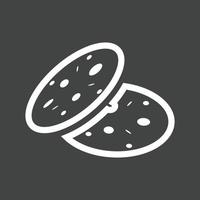 Cookies Line Inverted Icon vector