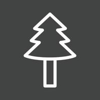 Tree II Line Inverted Icon vector