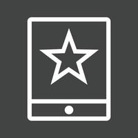 Favorite Link Line Inverted Icon vector