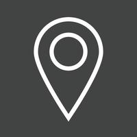 Marker I Line Inverted Icon vector