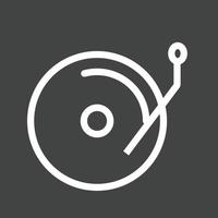 Disc Player Line Inverted Icon vector