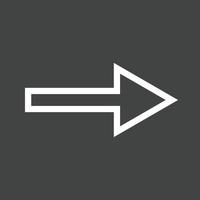 Right Arrow Line Inverted Icon vector