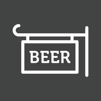 Signboard Line Inverted Icon vector
