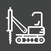 Drill Line Inverted Icon vector