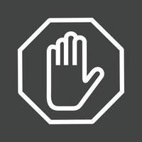 Halt Line Inverted Icon vector