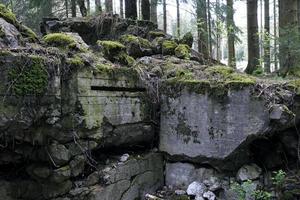 Remains of a bunker in the Hurtgen Forest in Germany photo