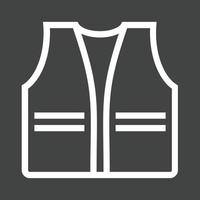 Construction Jacket Line Inverted Icon vector