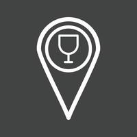 Bar Location Line Inverted Icon vector