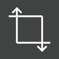 Transform Line Inverted Icon vector