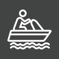 Boating Line Inverted Icon vector