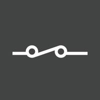 Switch Closed Line Inverted Icon vector